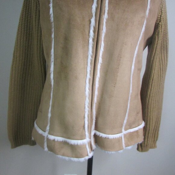 By Design Sport Coat L Brown White Full Zip - Picture 7 of 16